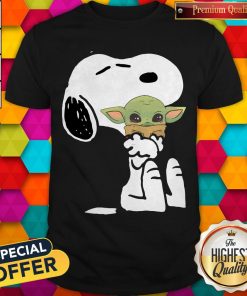 Original Snoopy Hug Baby Yoda Halloween Shirt