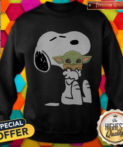 Original Snoopy Hug Baby Yoda Halloween Sweatshirt