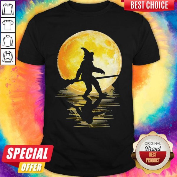 Original Witch Bigfoot Haloween Moon Shirt
