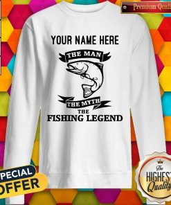 Personalized The Man The Myth The Fishing Legend Custom Sweatshirt