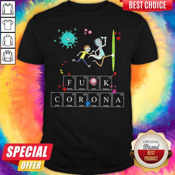 Pretty Rick And Morty Mask Fuck Corona Halloween Shirt
