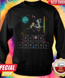 Pretty Rick And Morty Mask Fuck Corona Halloween Sweatshirt