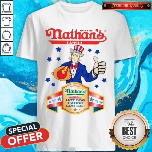 Since 1916 Nathan’s Famous Hot Dog Eating Contest Stars Shirt