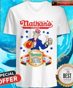Since 1916 Nathan’s Famous Hot Dog Eating Contest Stars V-neck