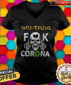 Skull Wu-Tang Fuck Coronavirus Halloween V-neck