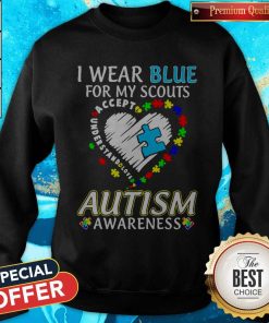 Blue For My Scouts Accept Understand Love Autism Heart Sweatshirt