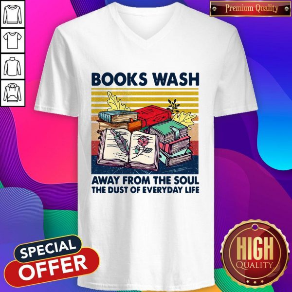 Books Wask Away From The Soul The Dust Of Everyday Life Vintage V-neck