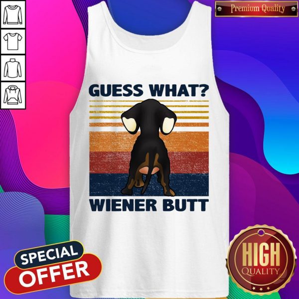 Dachshund Guess What Wiener Butt Vintage Tank Top