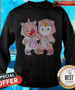 Nice Baby Pig And Unicorn Best Friends SweatshirtNice Baby Pig And Unicorn Best Friends Sweatshirt