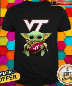 Nice Baby Yoda Hug Virginia Tech Football ShirtNice Baby Yoda Hug Virginia Tech Football Shirt