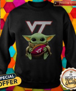 Nice Baby Yoda Hug Virginia Tech Football SweatshirtNice Baby Yoda Hug Virginia Tech Football Sweatshirt