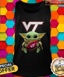 Nice Baby Yoda Hug Virginia Tech Football Tank Top