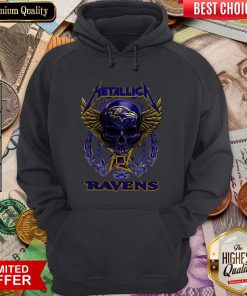 Nice Skull Metallic Ravens Hoodie