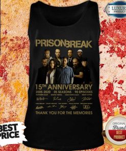 Prison Break 15th Anniversary 2005 2020 Thank You For The Memories Tank Top
