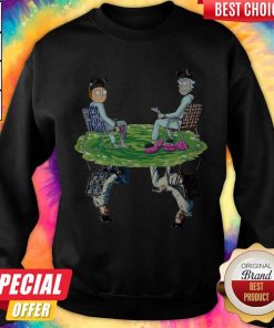 Rick And Morty Water Mirror Reflection Breaking Bad SweatshirtRick And Morty Water Mirror Reflection Breaking Bad Sweatshirt
