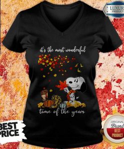 Snoopy It’s The Most Wonderful Time Of The Year Halloween V-neck