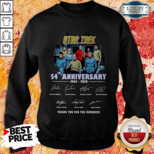 Star Trek 54th Anniversary 1966 2020 Thank You FoStar Trek 54th Anniversary 1966 2020 Thank You For The Memories Signatures Sweatshirtr The Memories Signatures Sweatshirt