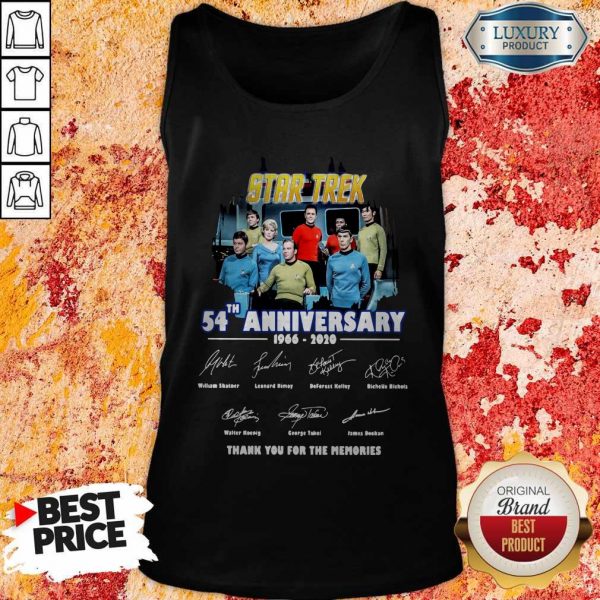 Star Trek 54th Anniversary 1966 2020 Thank You For The Memories Signatures Tank TopStar Trek 54th Anniversary 1966 2020 Thank You For The Memories Signatures Tank Top