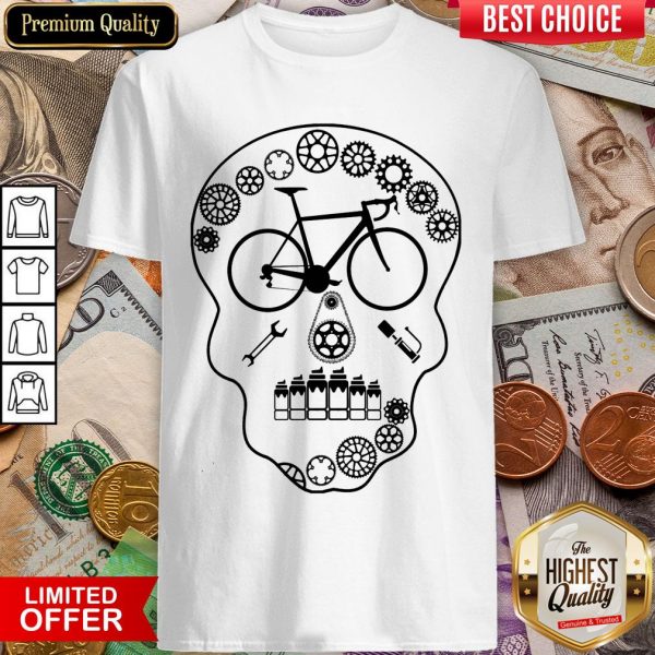 Cog Skull Bicycle Day Of Dead Shirt