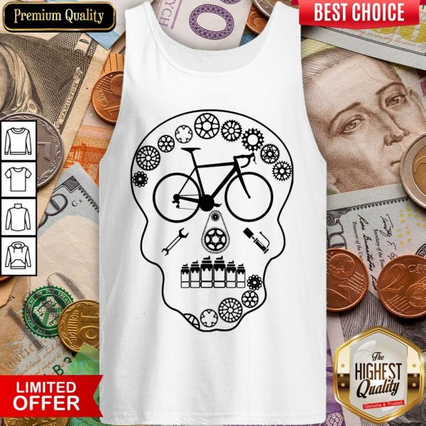 Cog Skull Bicycle Day Of Dead Tank top