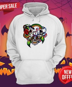 Cracked Candy Skulls Day Of The Dead Muertos Hoodie