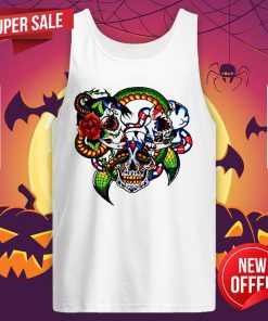Cracked Candy Skulls Day Of The Dead Muertos Tank Top
