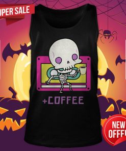 Cute Skeleton Drinking Coffee Day Dead Dia De Los Muertos Tank Top