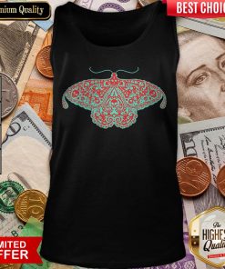 Death Head Moth Teal And Scarlet Day Of The Dead Tank Top