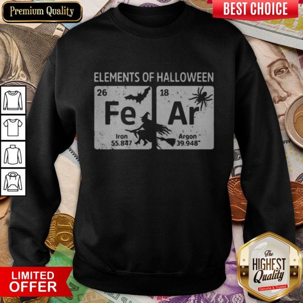 Elements Of Halloween Fear Iron Argon Sweatshirt