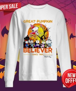 Great Pumpkin Believer Since 1966 Charles M. Schulz Signature Halloween Sweatshirt