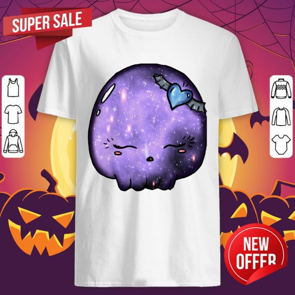 Halloween Purple Moon Skull Kawaii Cute Sugar Skull Shirt