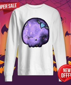 Halloween Purple Moon Skull Kawaii Cute Sugar Skull Sweatshirt