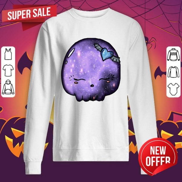 Halloween Purple Moon Skull Kawaii Cute Sugar Skull Sweatshirt