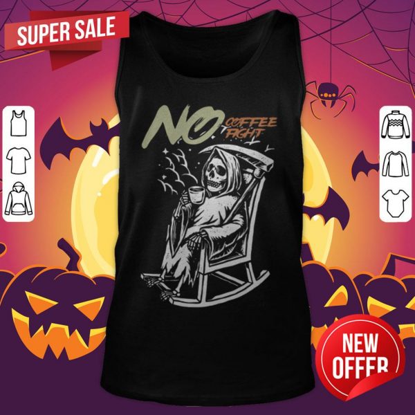 Halloween Skeleton Loves Drinking Coffee Day Of The Dead Tank Top