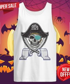 Halloween Toilet Paper Skull Mask Pirate Boys Girls Kids Tank Top