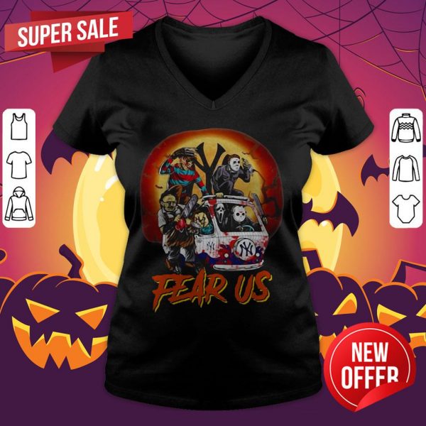 Horror Character Fear Us Halloween V-neck