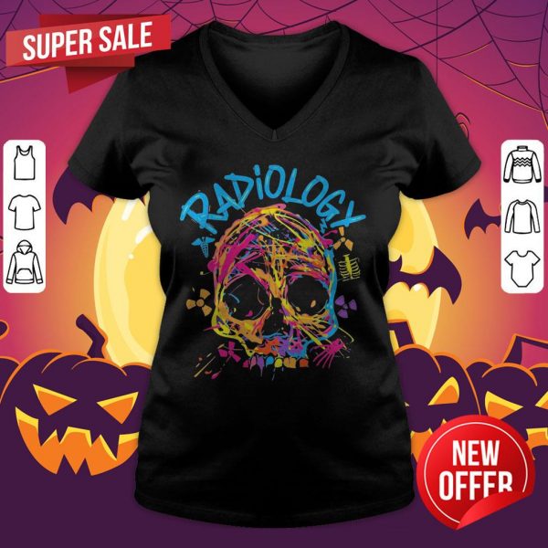 Hot Skull Radiology Nurse V-neck