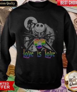 Jack Skellington Hug Heart Love In Love Nightmare Before Christmas Sweatshirt