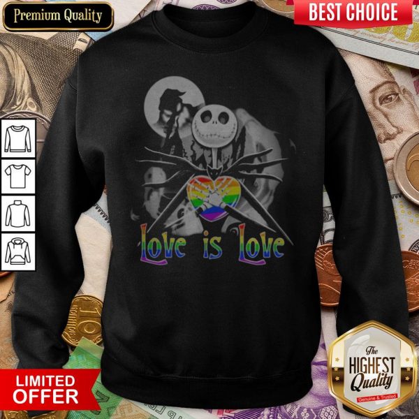 Jack Skellington Hug Heart Love In Love Nightmare Before Christmas Sweatshirt