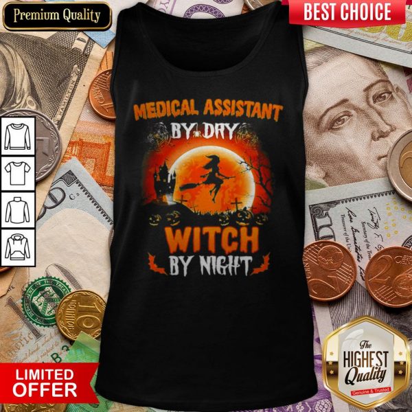 Medical Assistant By Dry Witch By Night Halloween Sunset Tank Top