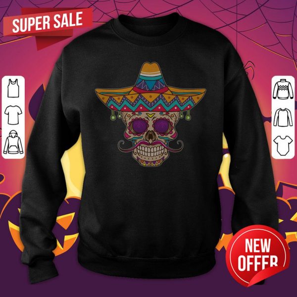 Mexican Day Of The Dead Dia De Los Muertos Sugar Skull Sweatshirt