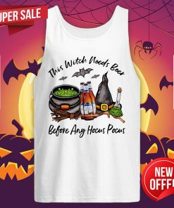 Michelob Ultra Bottle This Witch Needs Beer Before Any Hocus Pocus Halloween Tank Top