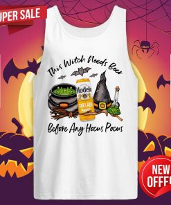 Modelo Chelada Mango Y Chile Can This Witch Needs Beer Before Any Hocus Pocus Halloween Tank Top