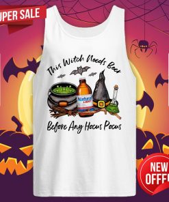 Natural Light Bottle This Witch Needs Beer Before Any Hocus Pocus Halloween Tank Top