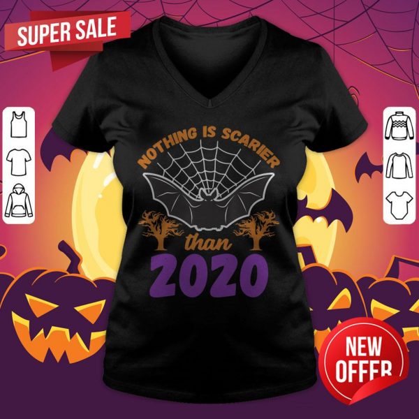 Nothing Is Scarier Than 2020 Halloween Bat V-neck