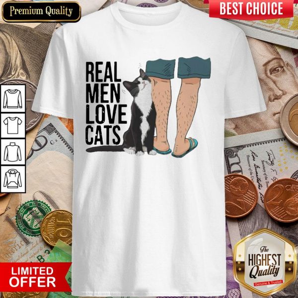 Real Men Love Cats Vintage Retro Shirt