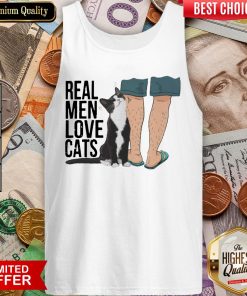 Real Men Love Cats Vintage Retro Tank Top