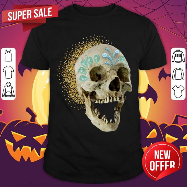 Realistic Sugar Skull Day Of The Dead Shirt