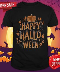 Retro Happy Halloween Shirt Women Men Vintage Pumpkin T-Shirt