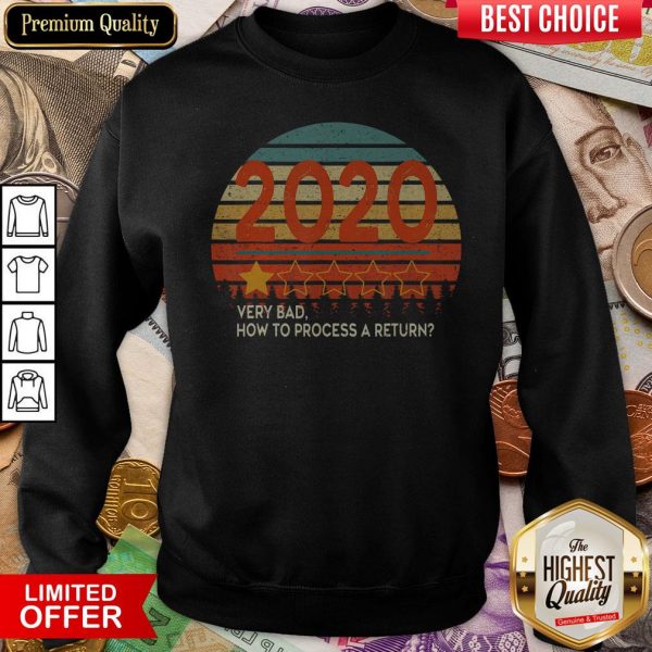 Retro Vintage Sunset 2020 Very Bad How To Process A Return Sweatshirt